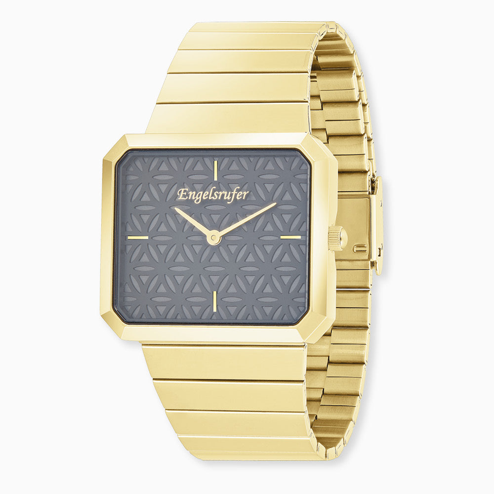 Engelsrufer Uhren Lebensblume orologio acciaio oro nero