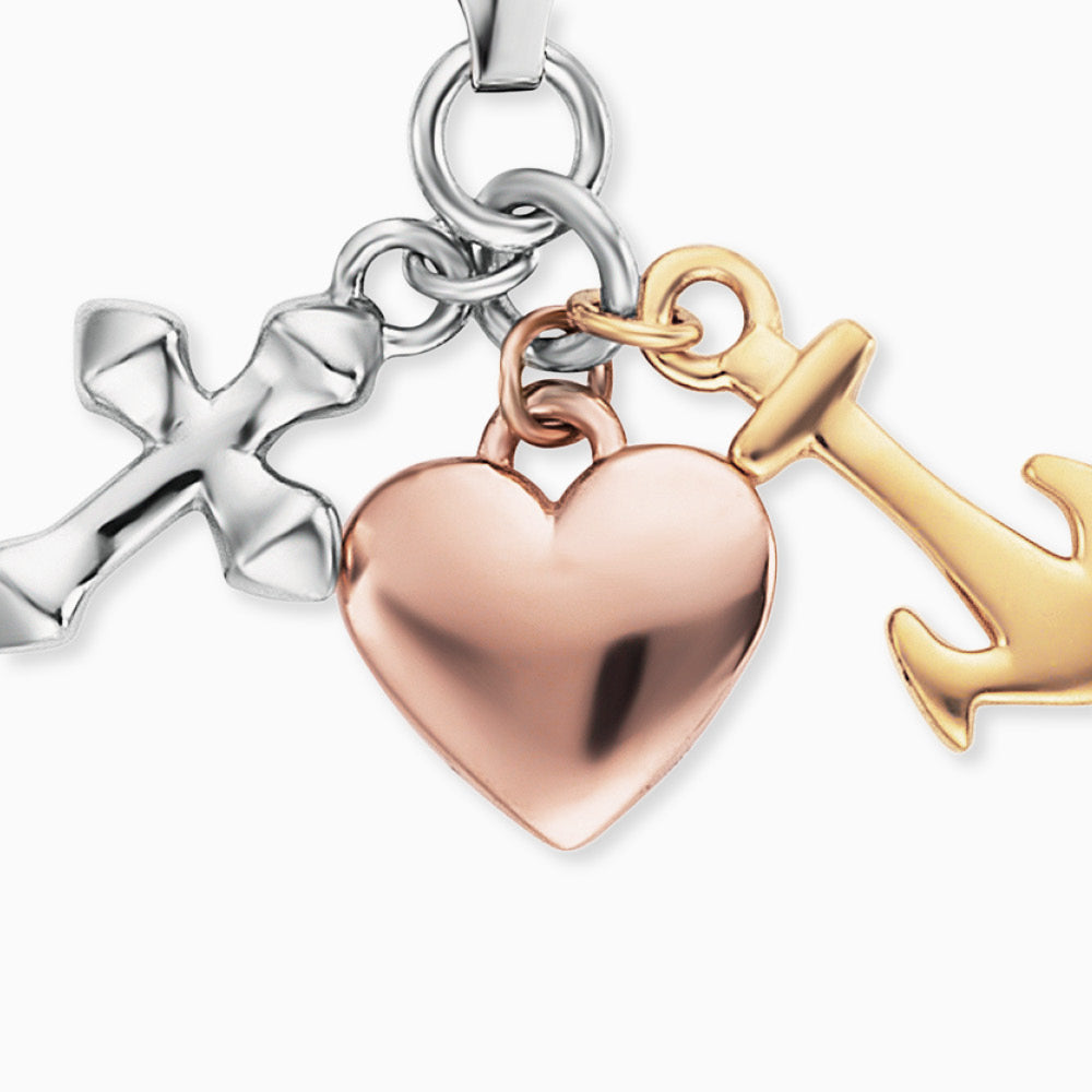 Engelsrufer Charms ciondolo argento Fede Amore Speranza tricolor