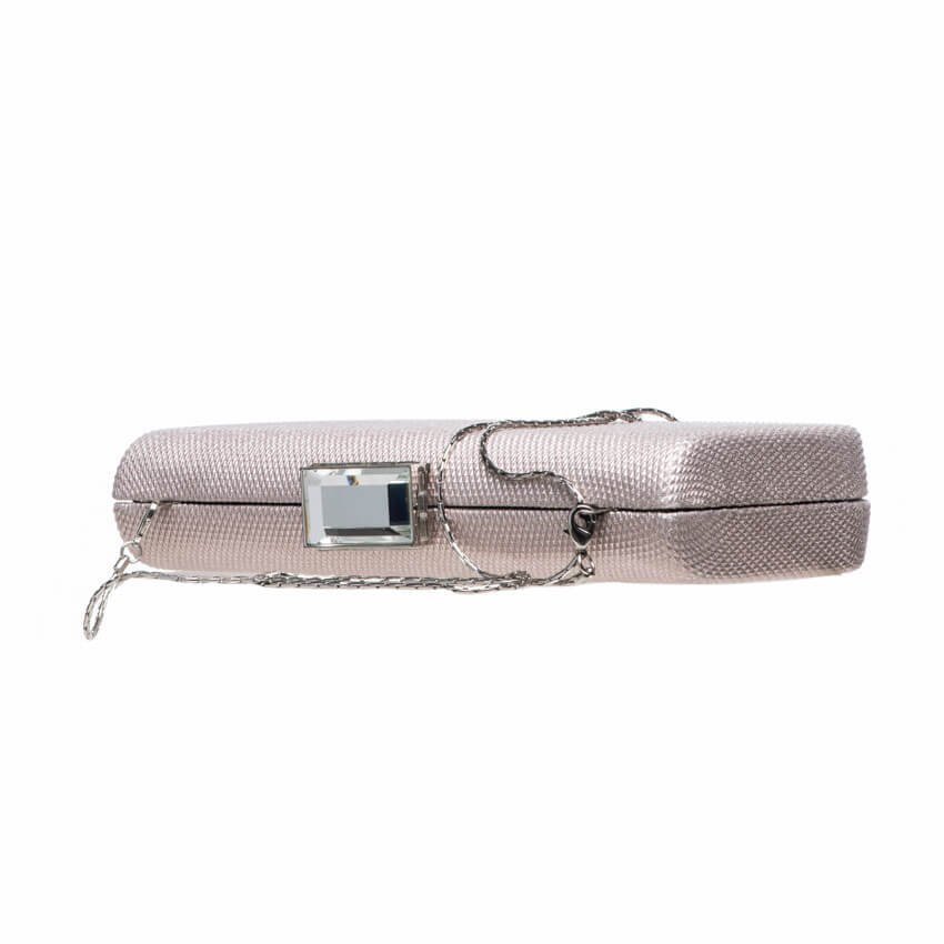 Chic Ad Hoc Borse Clutch rigida nude chiusura gioiello