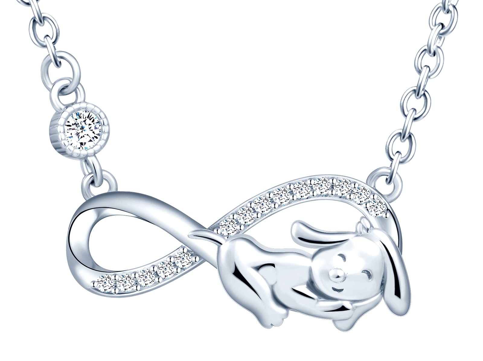 Infinionly Fashion Collana infinito argento 925 zircone