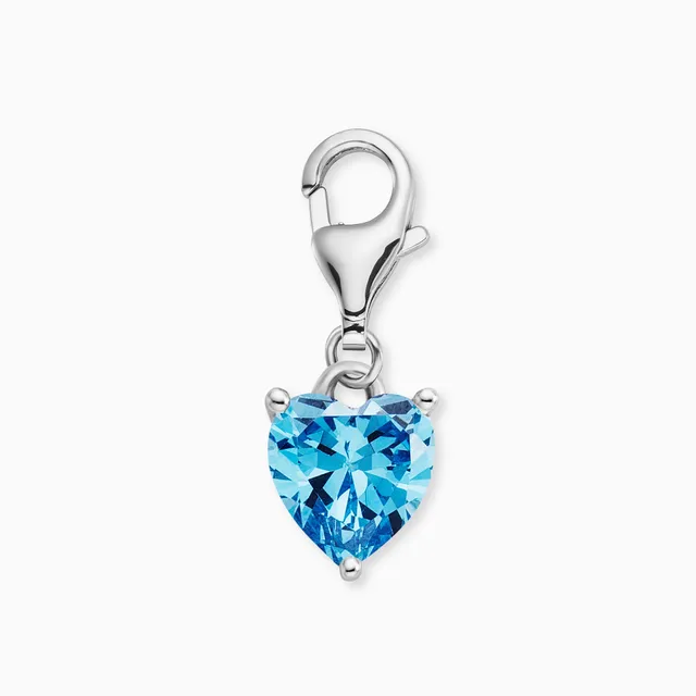 Engelsrufer Shiny Charm Cuore Argento 925 Zirconia Blu