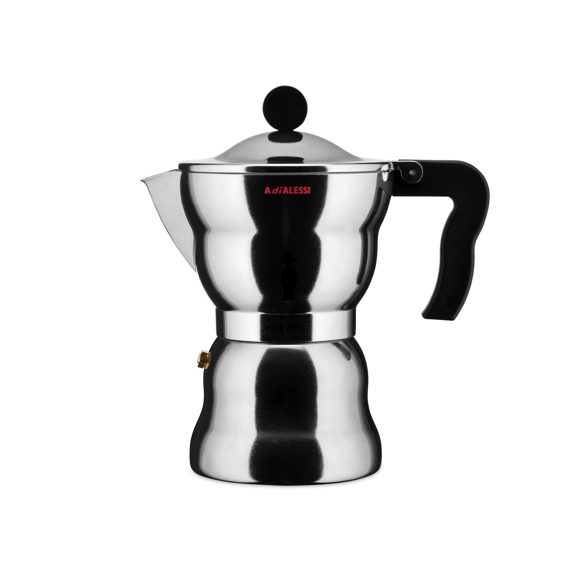 Alessi Moka AAM33/3 Caffettiera 3 Tazze Alluminio