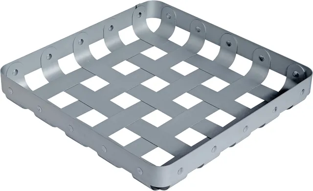 Alessi Criss Cross Contenitore Alluminio 51x51 cm Anodizzato