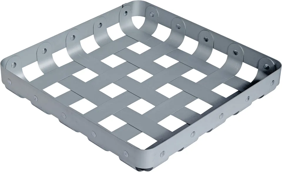 Alessi Criss Cross Contenitore Alluminio 51x51 cm Anodizzato