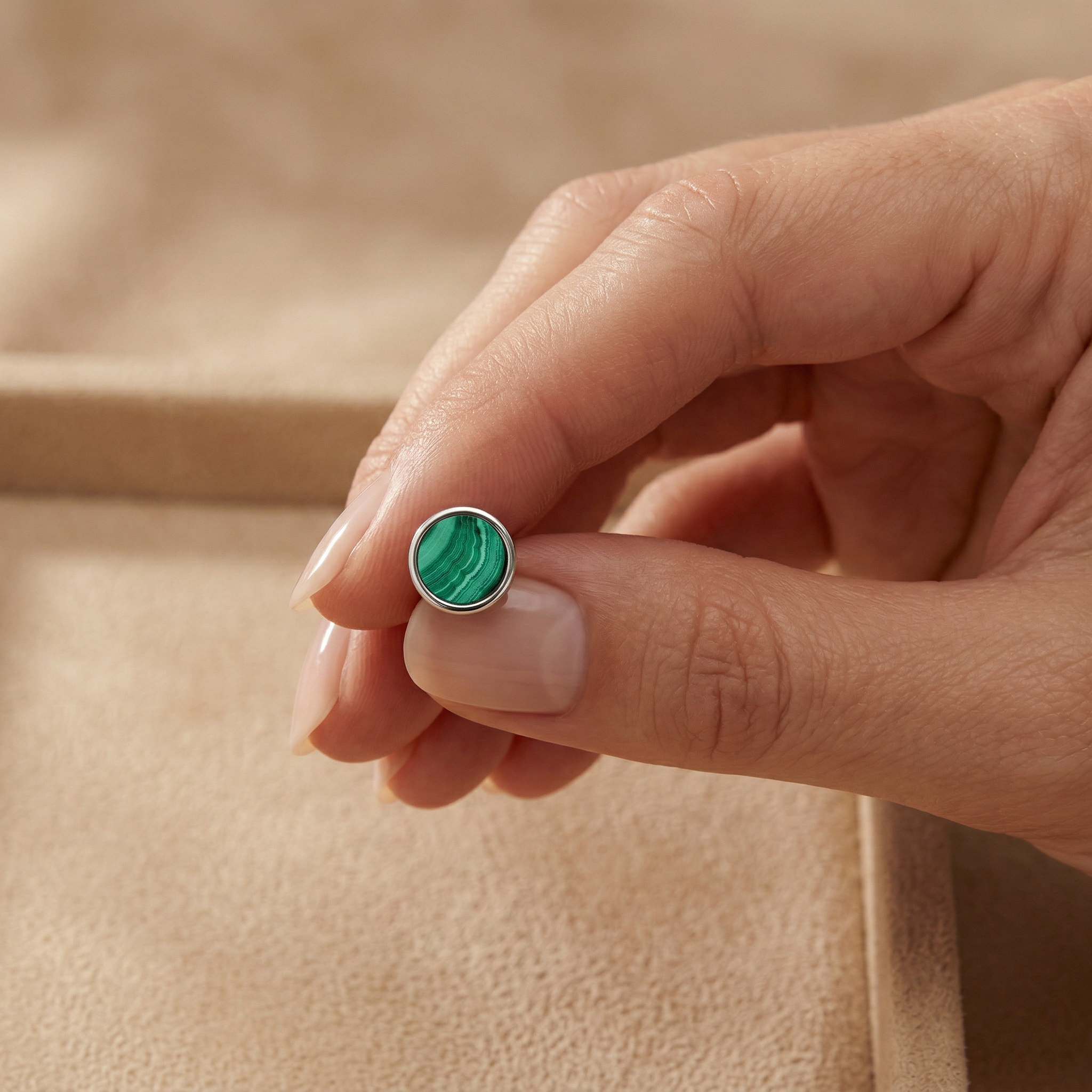 Engelsrufer Powerful Stone orecchini argento malachite