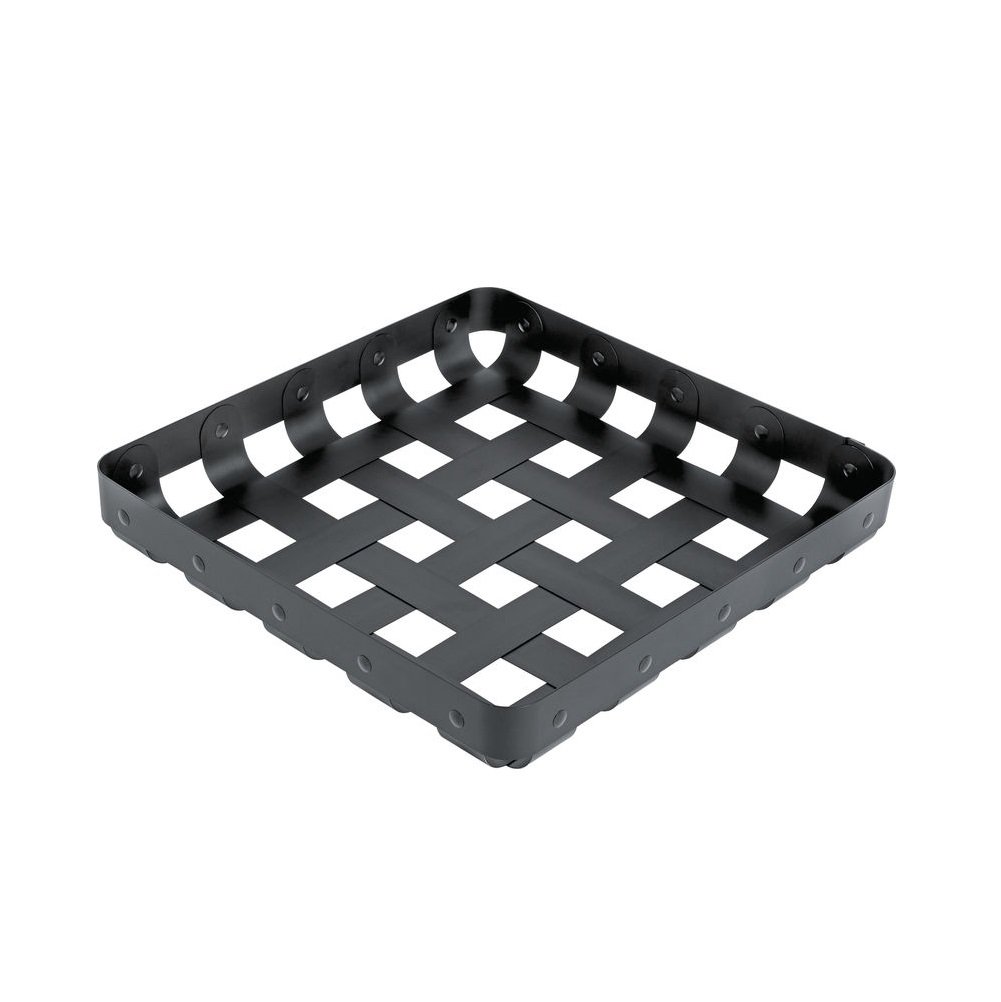 Alessi Criss Cross Cestino Nero 51x51 cm Alluminio