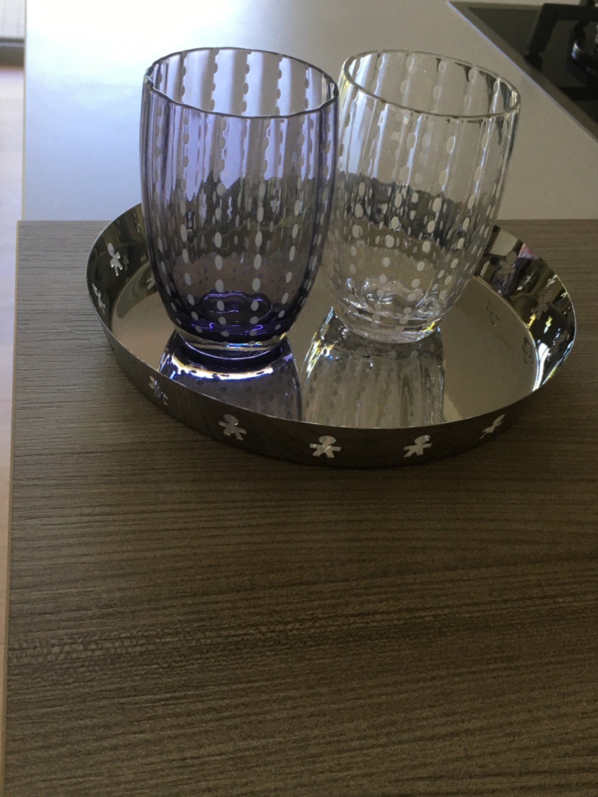 Alessi Mini Girotondo AKK78 Vassoio Rotondo Acciaio Ø21cm
