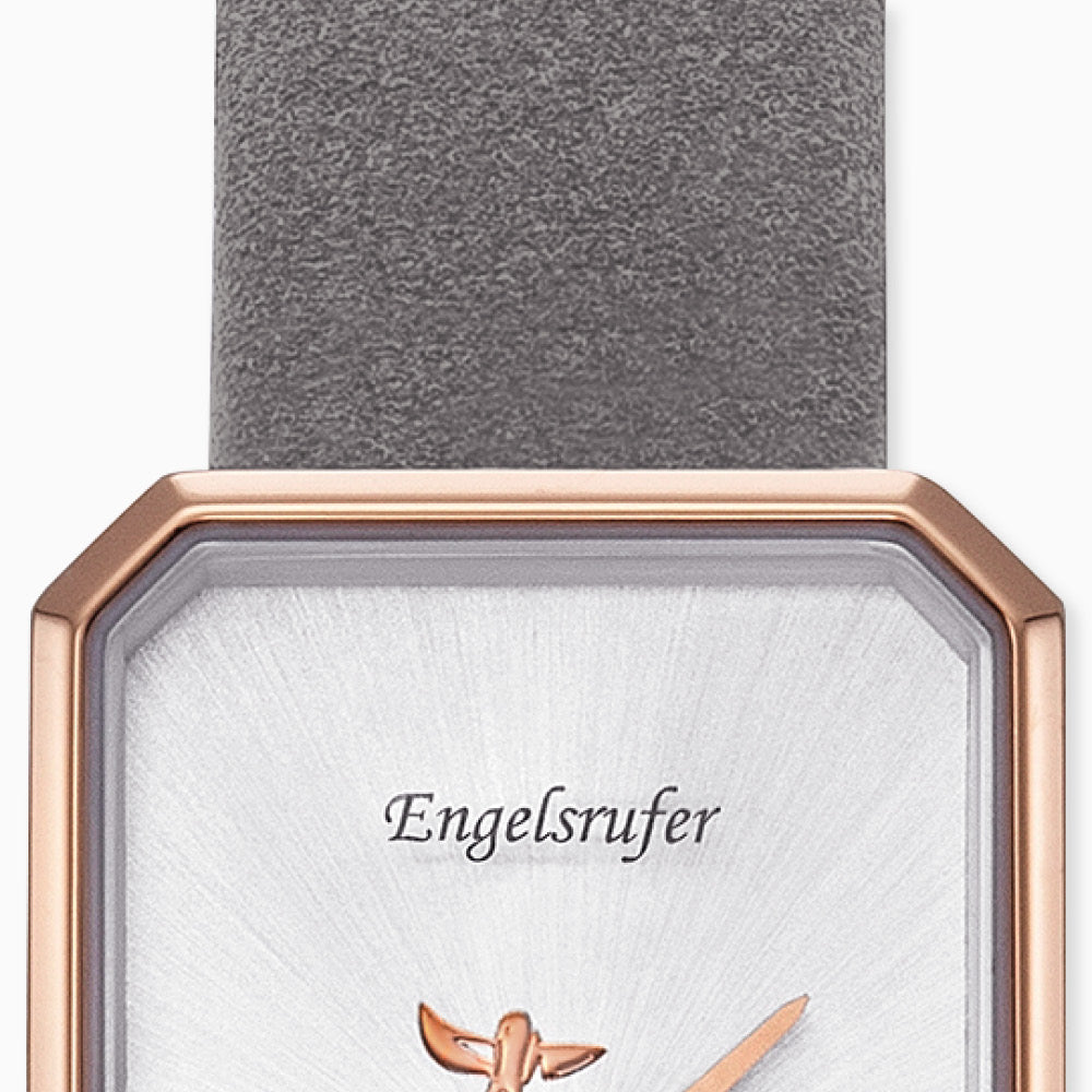 Engelsrufer Tree of Life orologio rosé pelle grigia