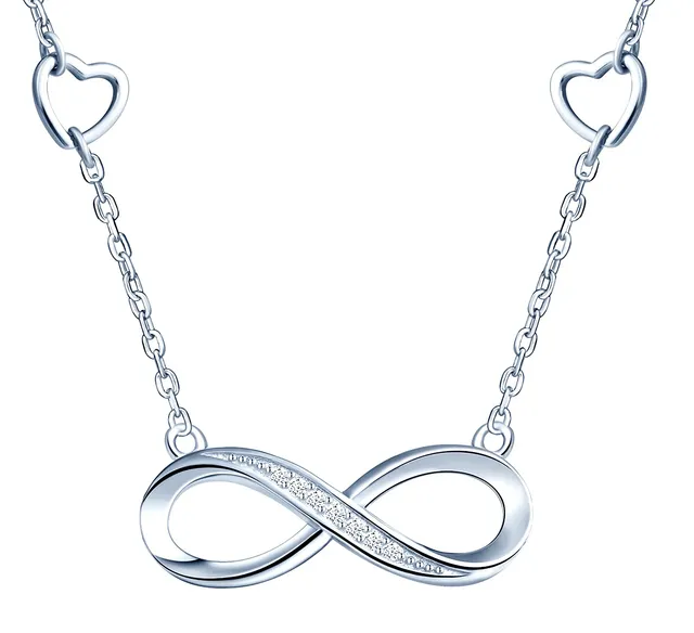 INFINIONLY Collana infinito cuore argento 925