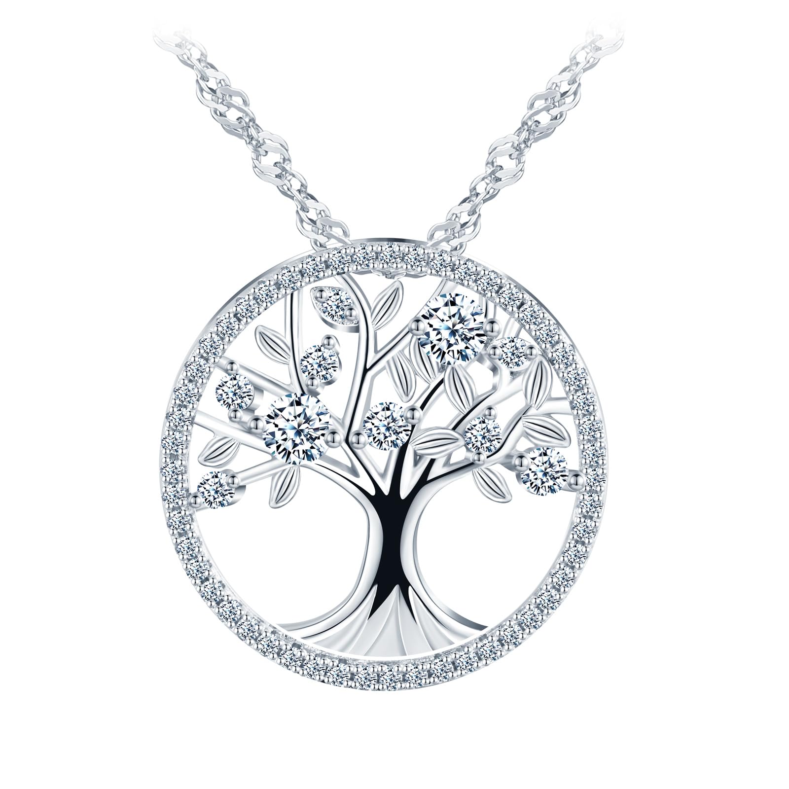 INFINIONLY Fashion Collana Albero della Vita Argento 925 blu