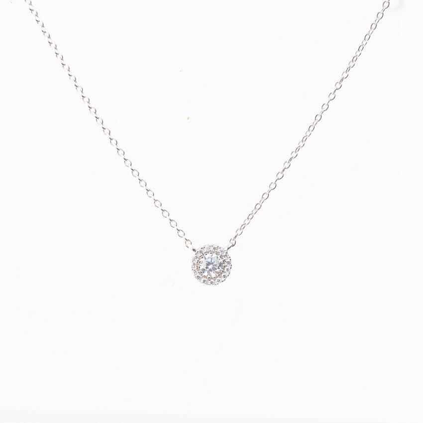 Chic Ad Hoc Collana Girocollo Argento Punto Luce Zirconi