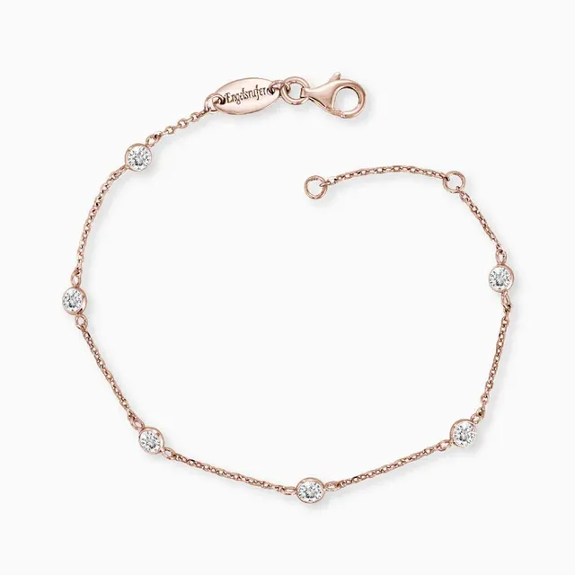 Engelsrufer Moonlight bracciale argento zirconia oro rosa