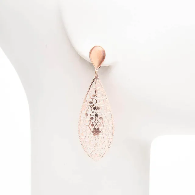 Chic Ad Hoc Orecchini goccia arabesco oro rosa