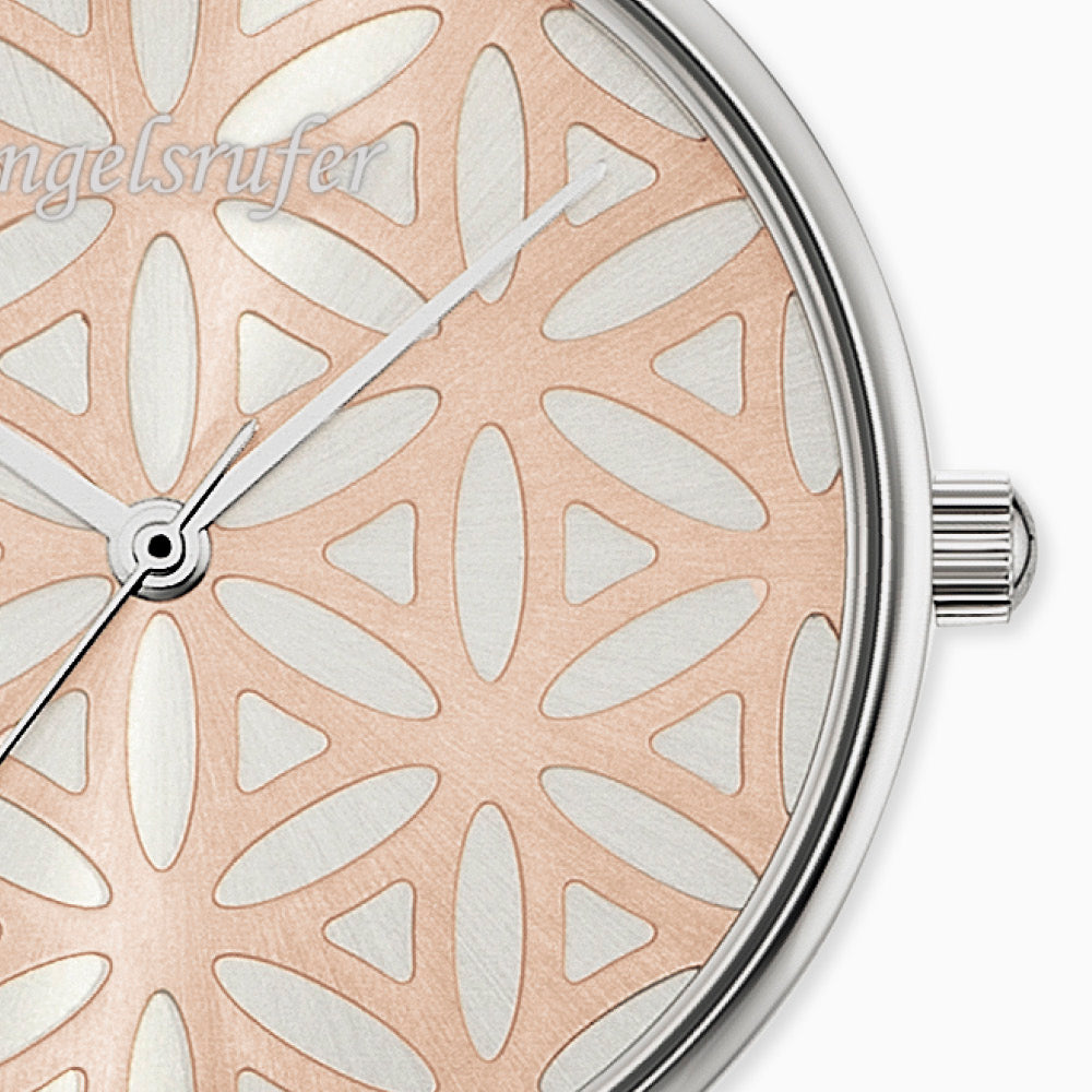Engelsrufer Uhren Lebensblume Orologio Bicolor Grigio Nubuk