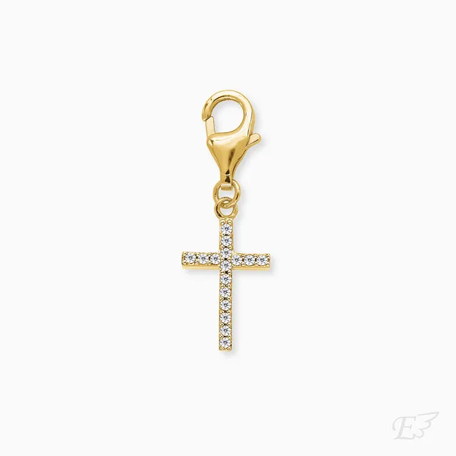Engelsrufer Charms Charm Argento Croce Oro Zirconia