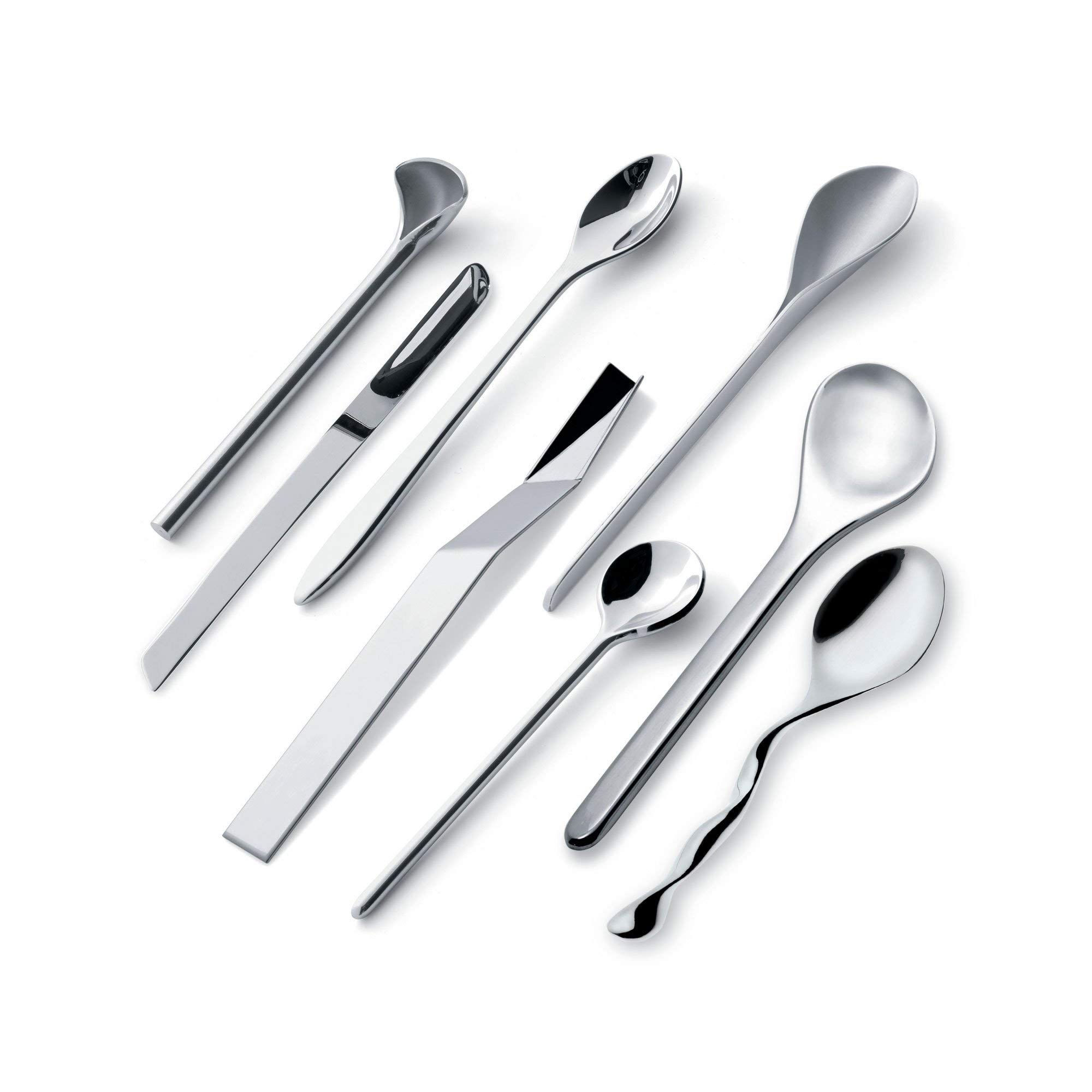 Alessi MSPOONSET Set 8 Cucchiaini Caffè Acciaio 18/10