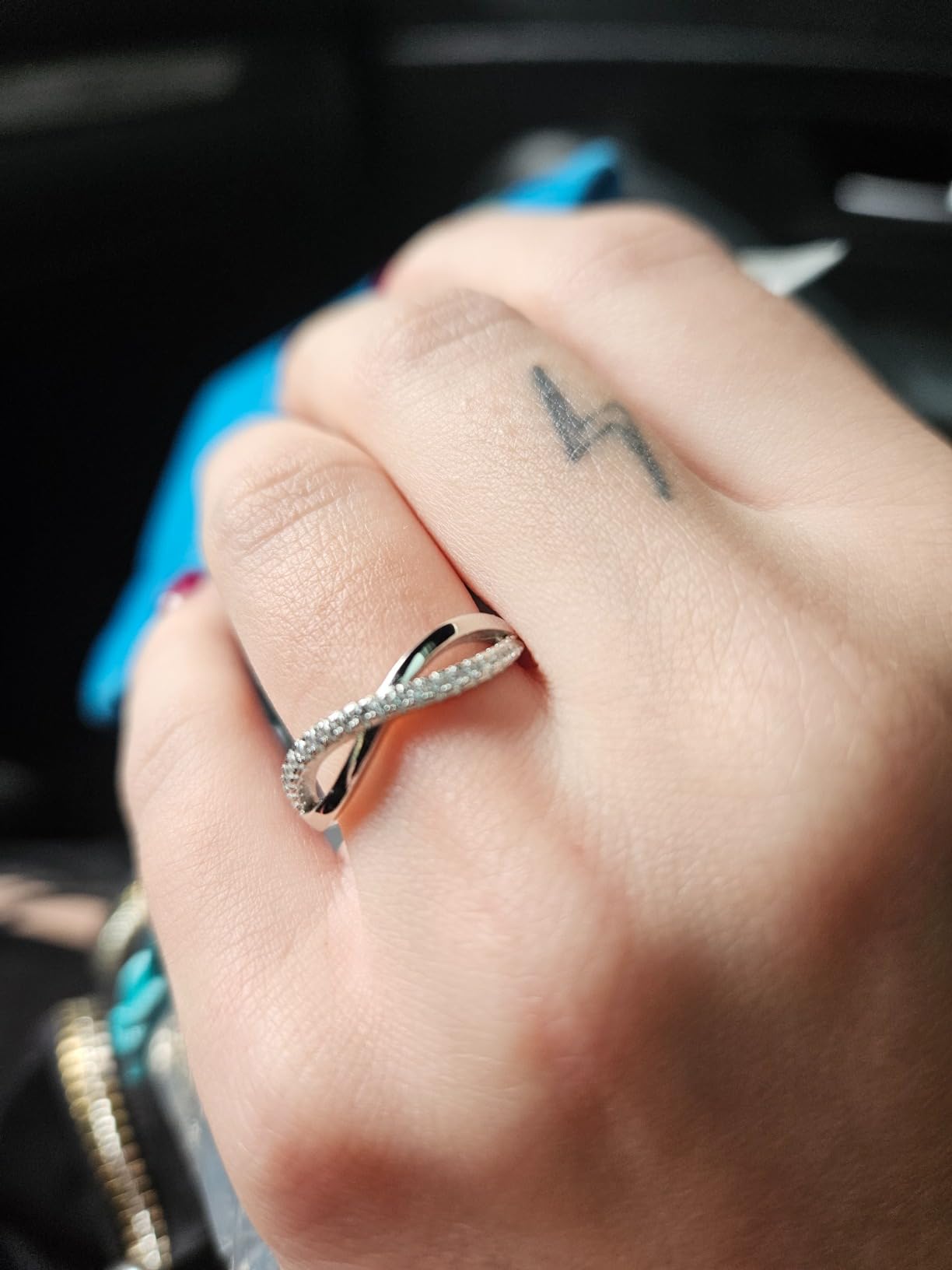 INFINIONLY Fashion Rings anello infinito argento 925 regolabile