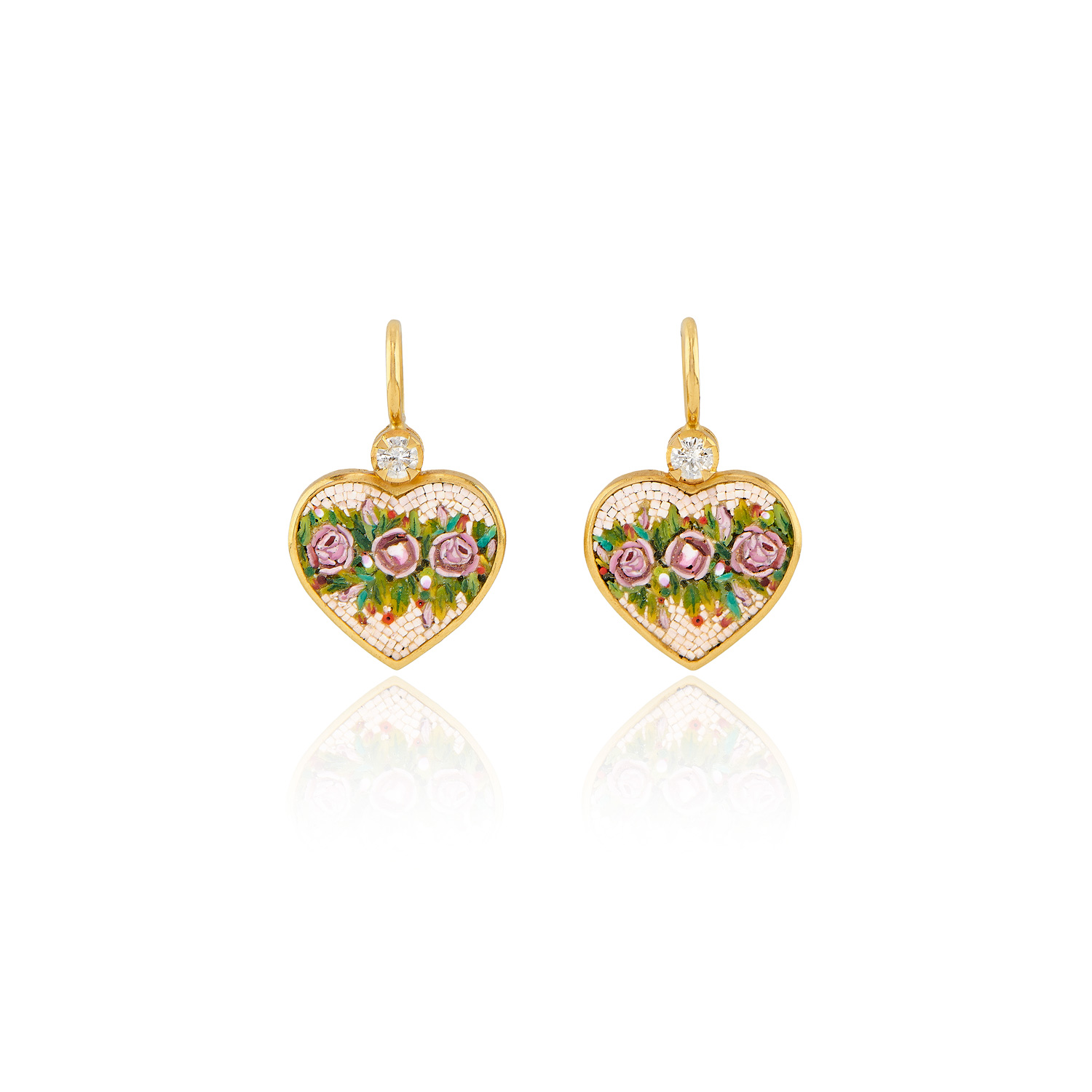 Le Sibille Light Orecchini Oro 18Ct Diamanti Mosaico