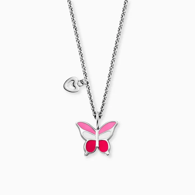 Engelsrufer Kinder Collana acciaio farfalla smalto