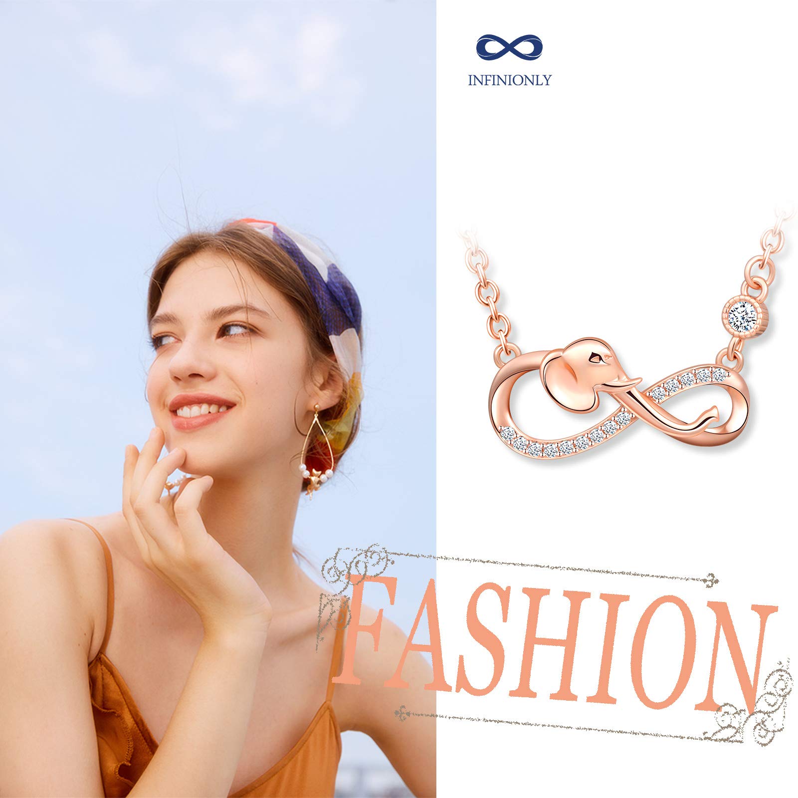 INFINIONLY Fashion Necklaces collana argento 925 fiore perla