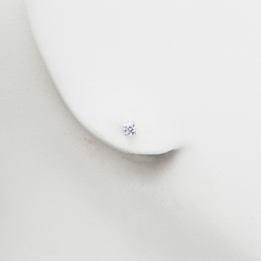 Chic Ad Hoc Orecchini Punto luce perno argento zircone 3mm