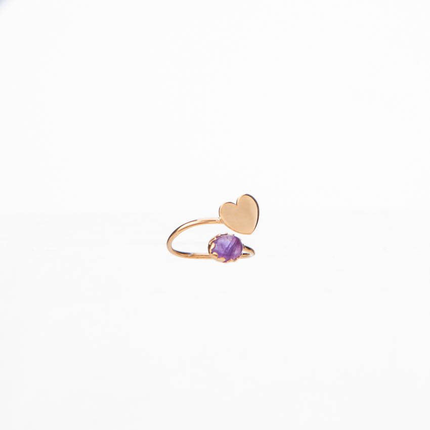 Chic Ad Hoc Anelli Anello Contrariè Oro Cuore Ametista