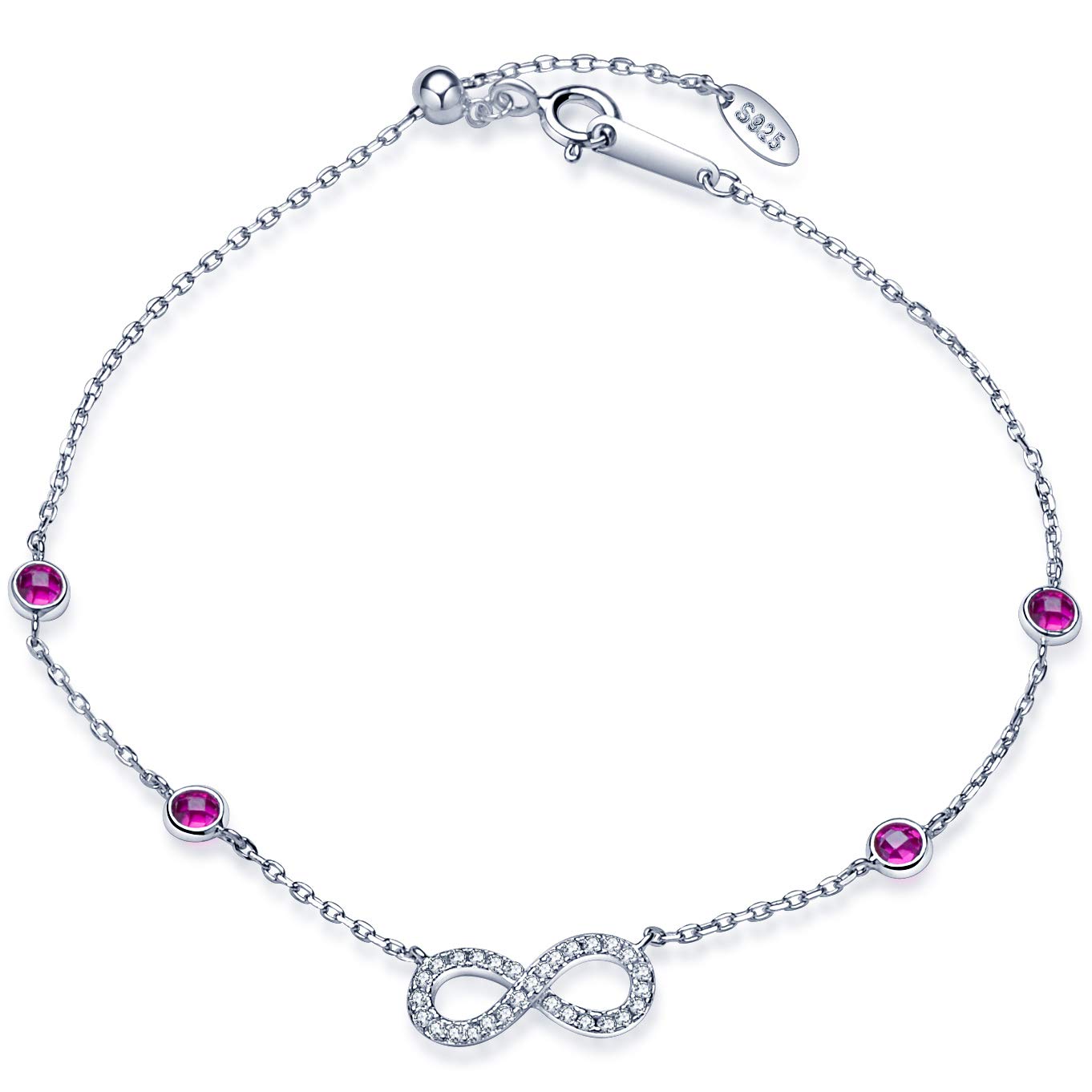 INFINIONLY Fashion Bracciale Infinito Multicolor Argento 925