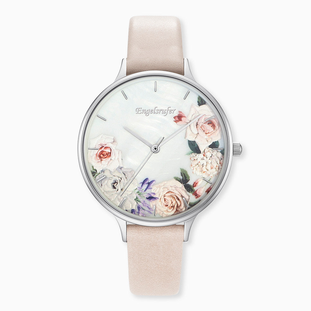 Engelsrufer Blume orologio donna pelle beige madreperla