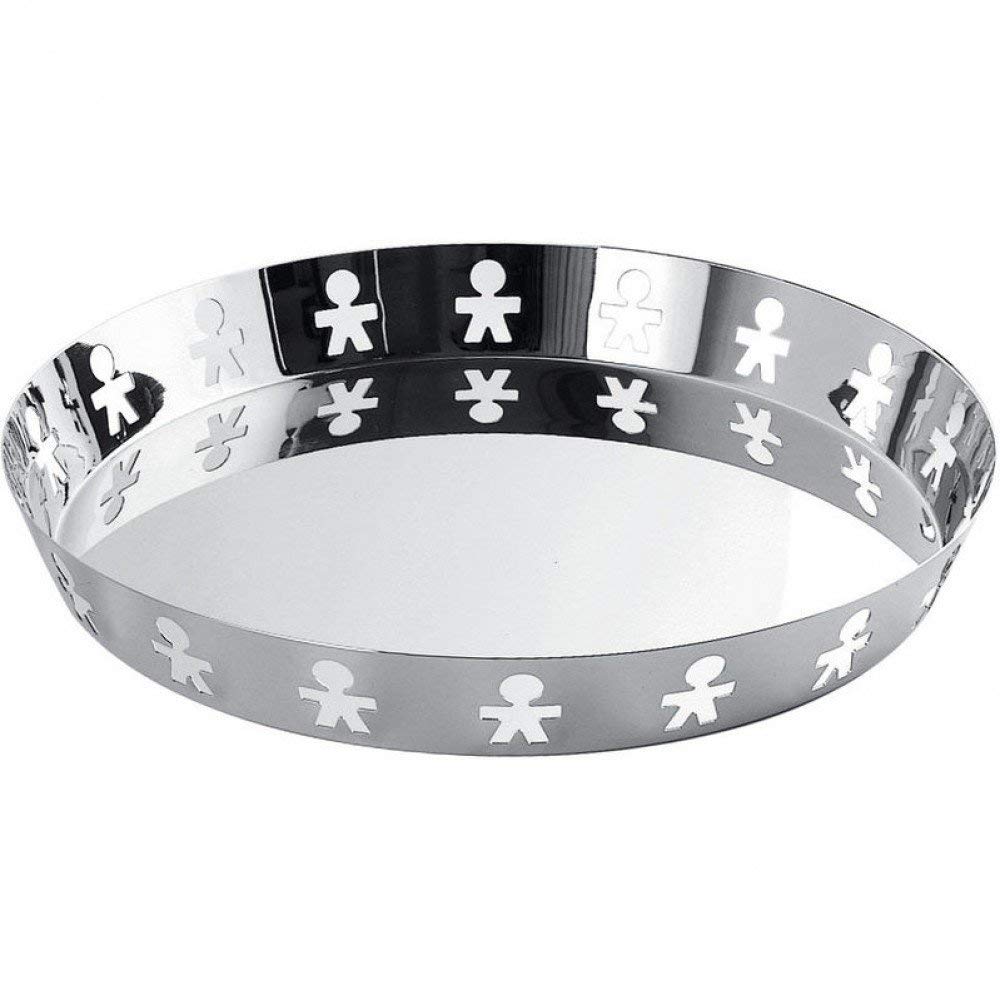 Alessi Tavola Girotondo AKK12 Vassoio Rotondo Acciaio 30,3cm