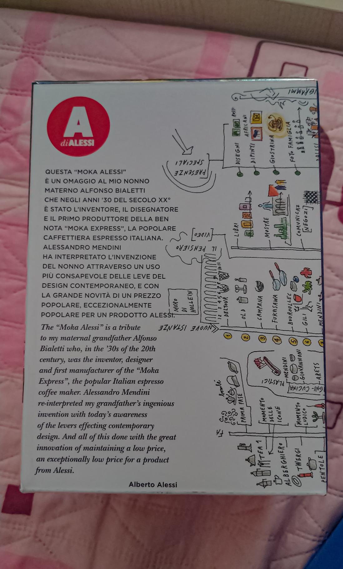 Alessi Moka AAM33/3 Caffettiera 3 Tazze Alluminio