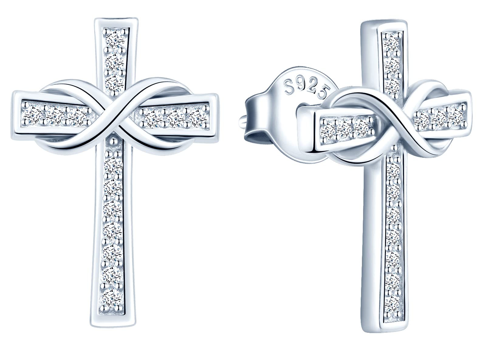 INFINIONLY Fashion Necklaces collana croce infinito argento 925