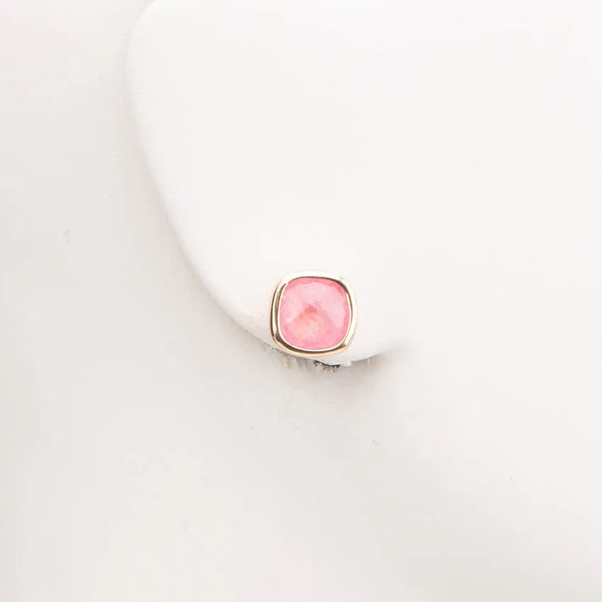 Chic Ad Hoc Orecchini Lobo oro tormalina rosa
