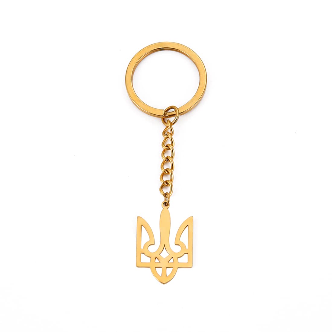 EUEAVAN Keyrings Portachiavi Tridente Ucraina Argento