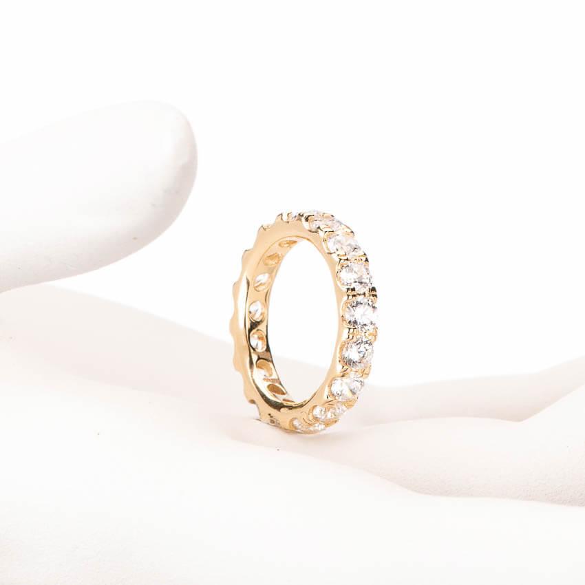 Chic Ad Hoc Anelli fede eternity oro zirconi brillanti