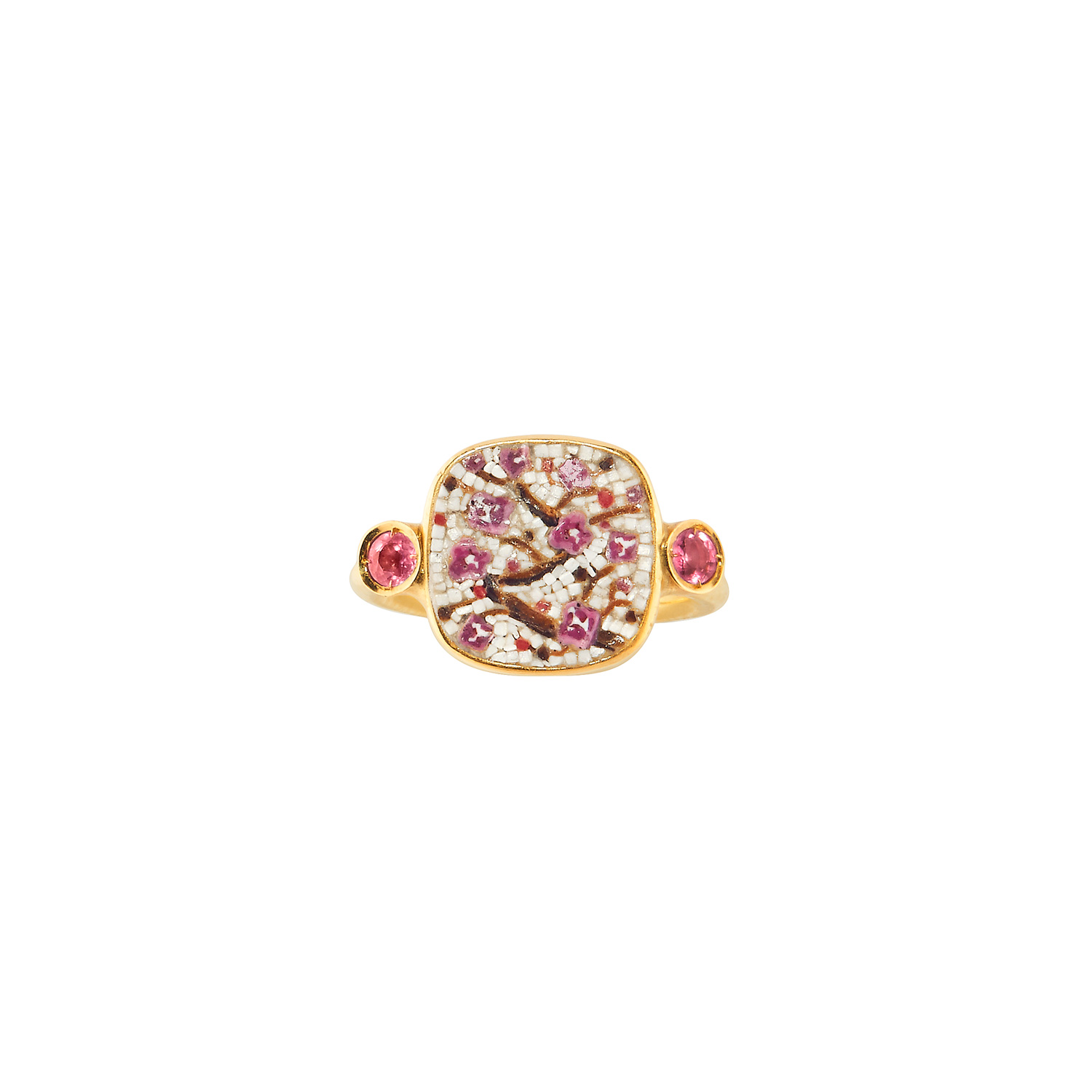 Le Sibille Cherry Blossom Anello Oro Zaffiri Rosa