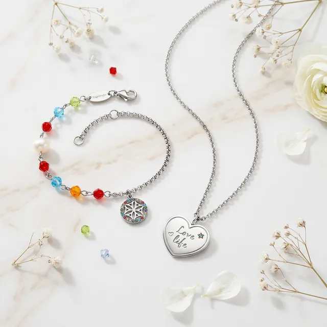 Engelsrufer Sets Duo bracciale e collana acciaio multicolor