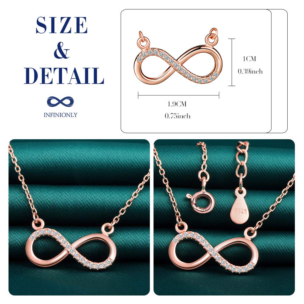 Infinionly Fashion collana infinito argento oro rosa