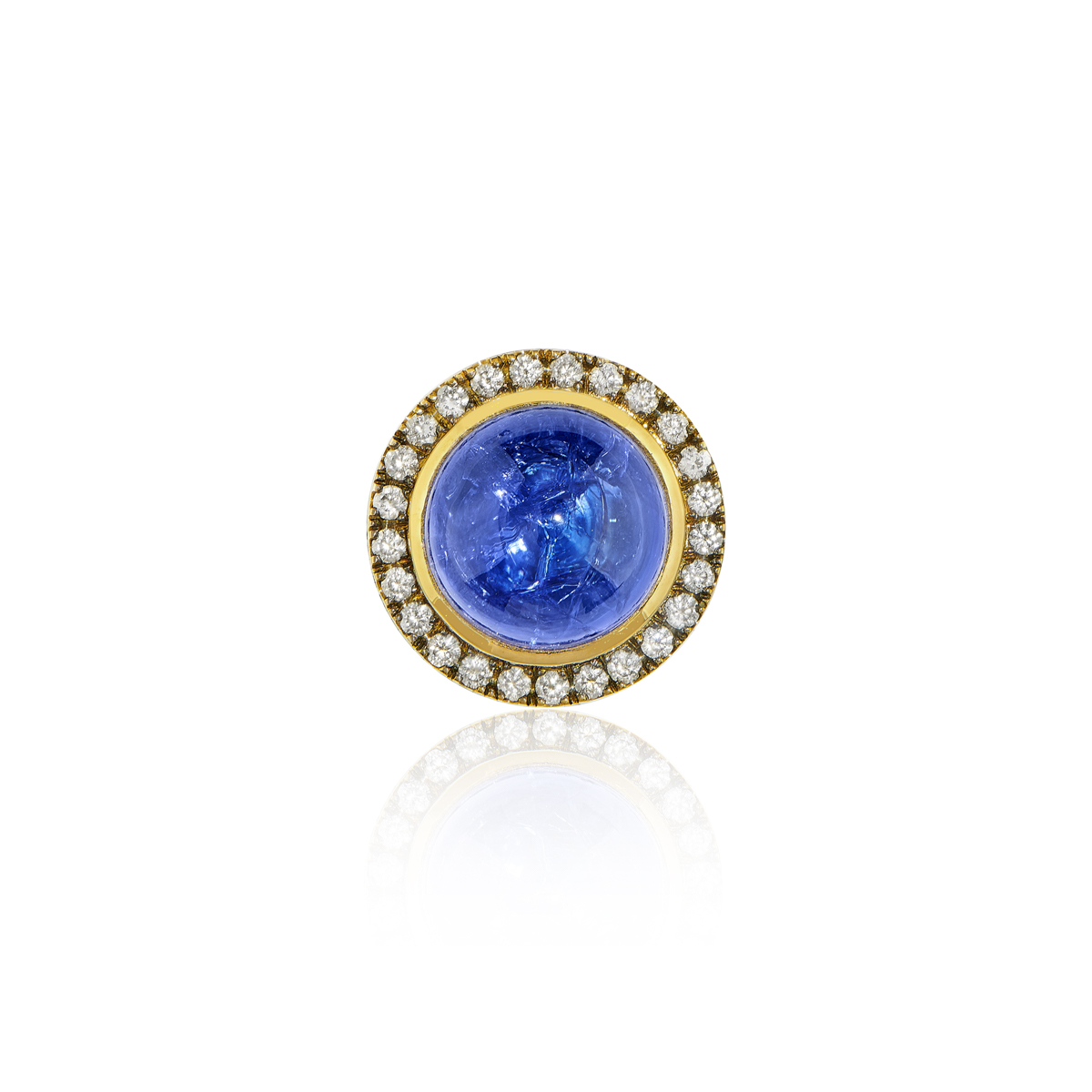 Le Sibille Lalique anello oro tanzanite 13.83 ct brillanti