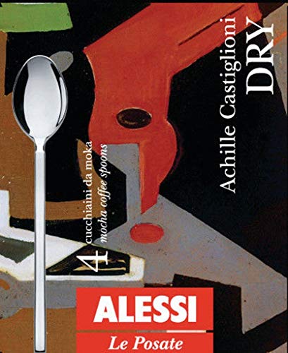 Alessi Dry 4180/9S4 cucchiaini da moka acciaio set 4 lucidi