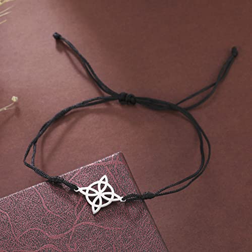 EUEAVAN bracciale nodo celtico filo cerato amuleto