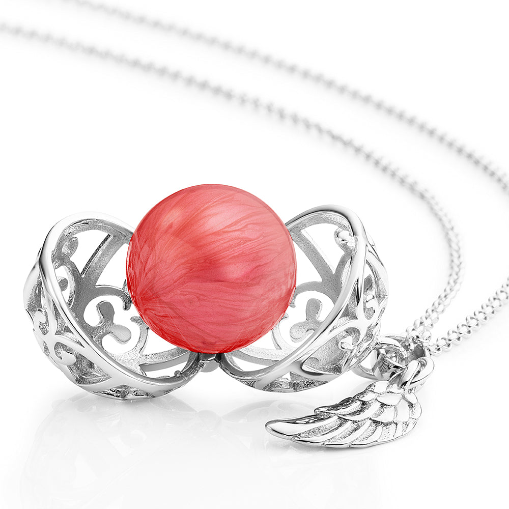 Engelsrufer Chiama Angeli collana argento sfera rossa XS