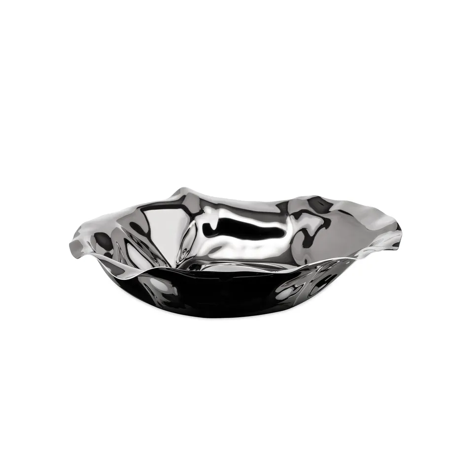 Alessi 90084 Sarrià cestino rotondo argento 27,5 cm