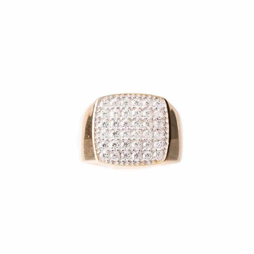 Chic Ad Hoc Anello Mignolo Placcato Oro Pavè Zirconi