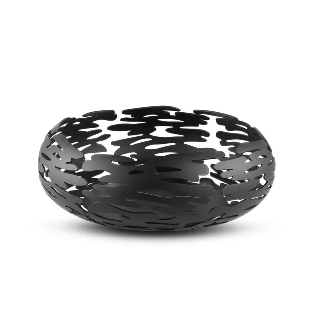 Alessi Barknest BM02 B cestino portafrutta nero 21 cm acciaio