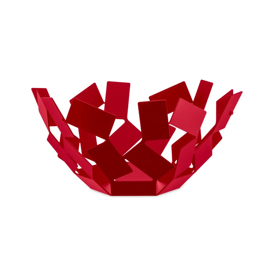 Alessi Scirocco MT02 R fruttiera acciaio rossa 28,5 cm