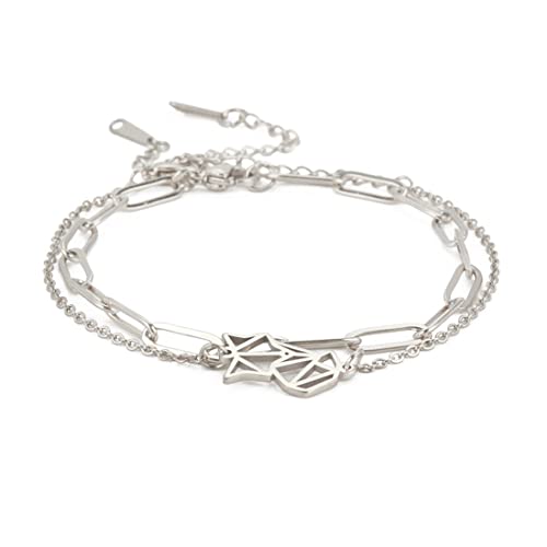 EUEAVAN Bracelets bracciale volpe nove code donna portafortuna