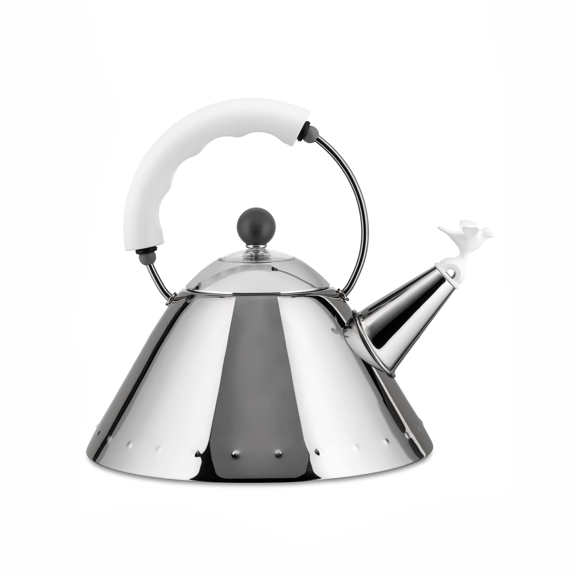 Alessi 9093 Bollitore Acciaio Azzurro Fischietto 2 L