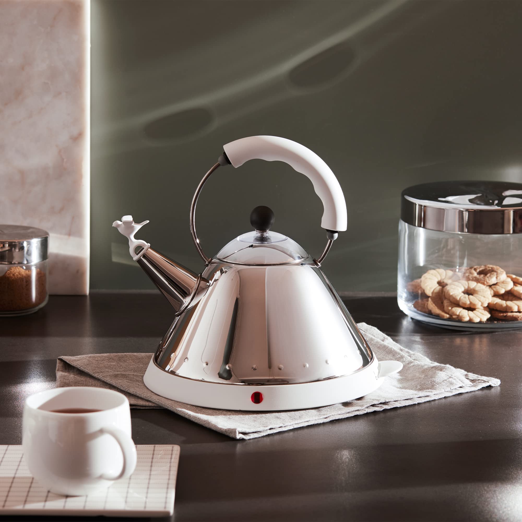 Alessi MG32 B Bollitore Elettrico Nero 1,5 L Acciaio Graves
