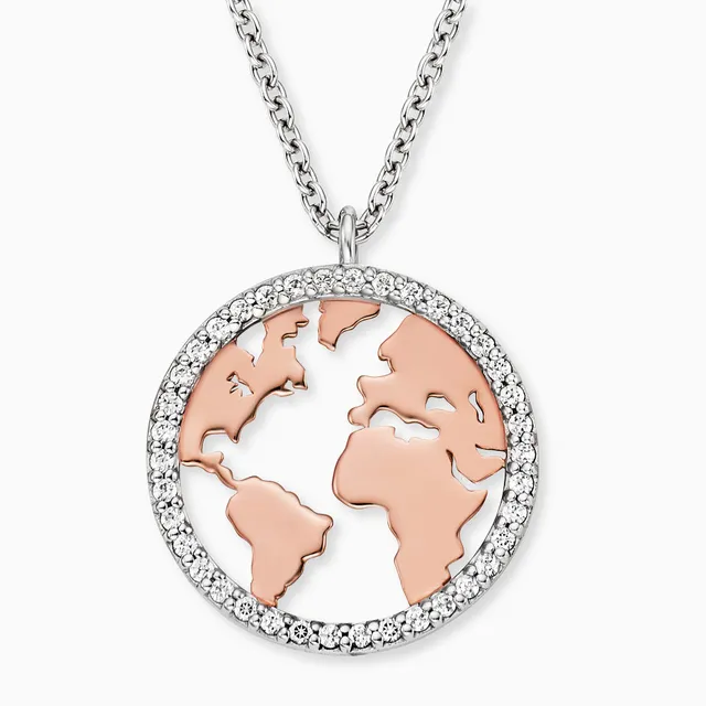 Engelsrufer Aloha collana argento mondo bicolor zirconia