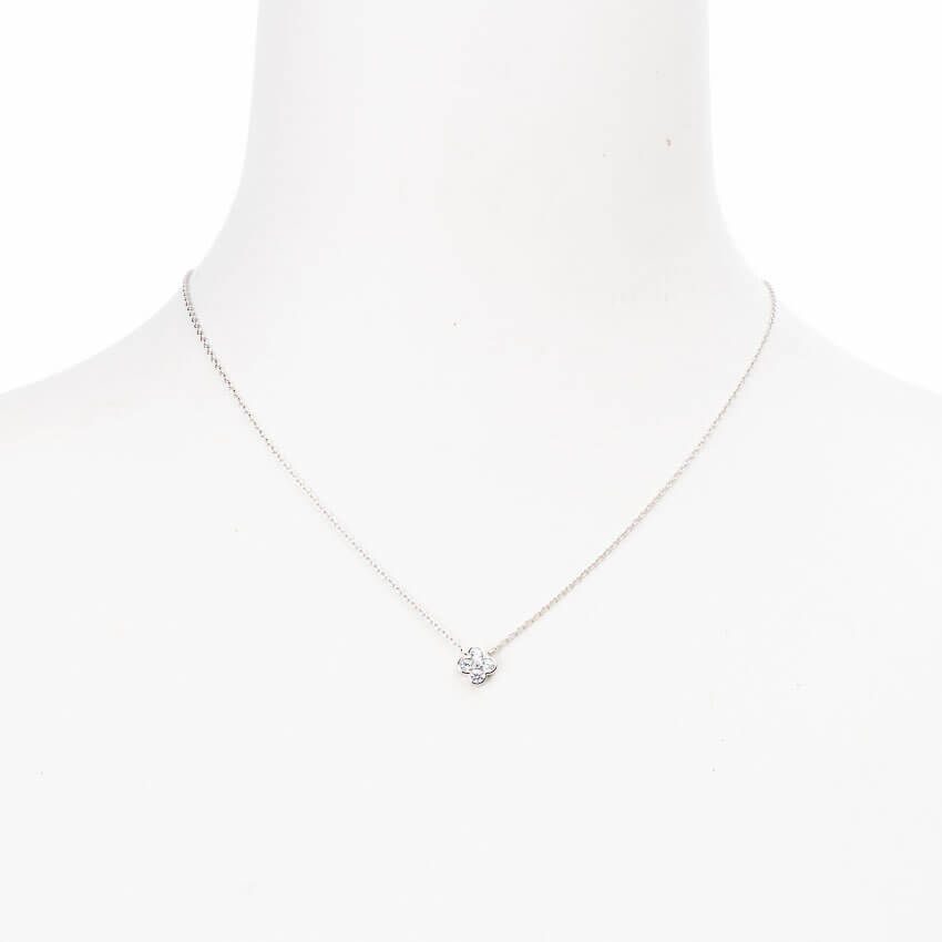 Chic Ad Hoc Collana Girocollo Argento Quadrifoglio